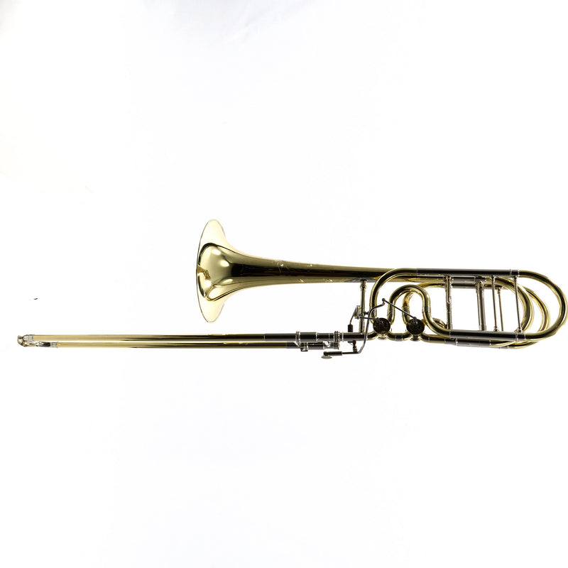 S.E. Shires Model STBQ36YR Q-Series Bass Trombone Dual Rotary Valves SN Q8914 NICE- for sale at BrassAndWinds.com