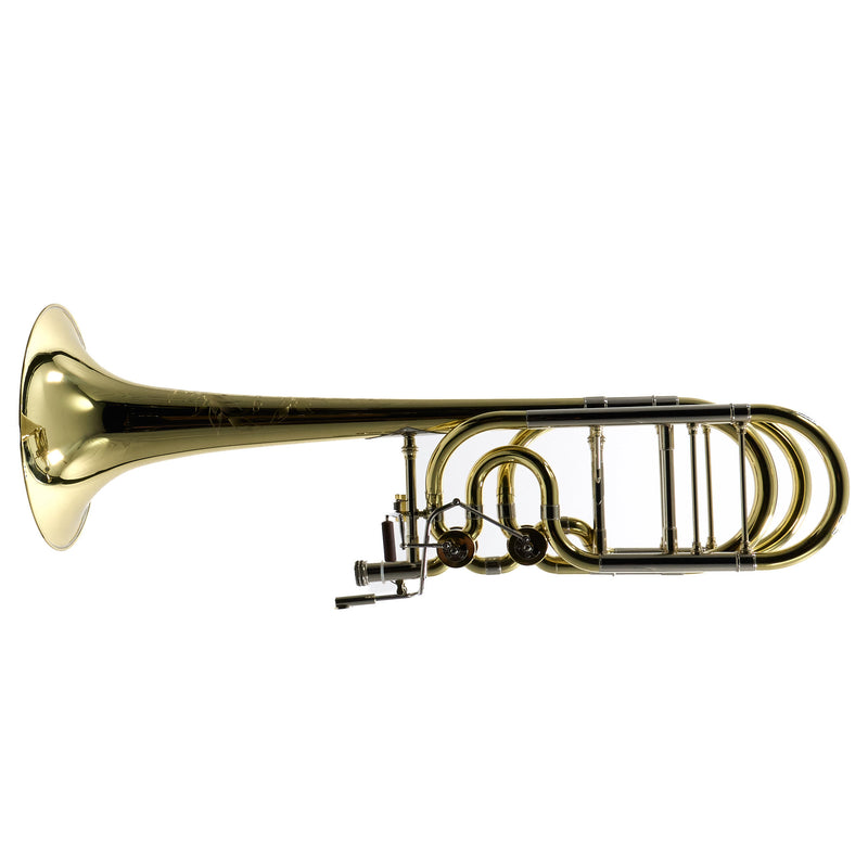 S.E. Shires Model STBQ36YR Q-Series Bass Trombone Dual Rotary Valves SN Q8914 NICE- for sale at BrassAndWinds.com