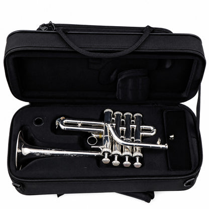 S.E. Shires Q9S Q-Series Professional Bb/A Piccolo Trumpet in Silver Plate