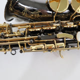 Selmer Model SAS411B Alto Saxophone in Black Nickel SN 23022981 OPEN BOX- for sale at BrassAndWinds.com