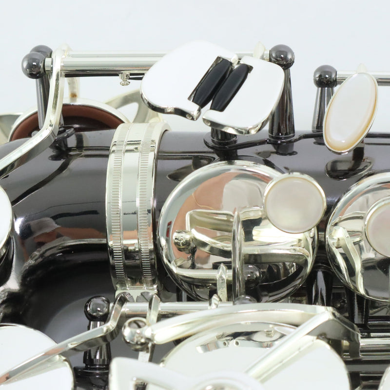 Selmer Model SAS711B Professional Alto Saxophone in Black Nickel Plate MINT CONDITION- for sale at BrassAndWinds.com