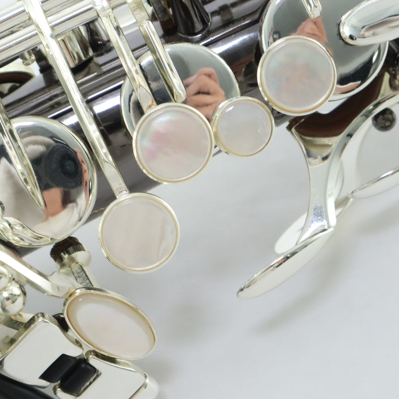 Selmer Model SAS711B Professional Alto Saxophone in Black Nickel Plate MINT CONDITION- for sale at BrassAndWinds.com