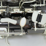 Selmer Model SAS711B Professional Alto Saxophone in Black Nickel Plate MINT CONDITION- for sale at BrassAndWinds.com