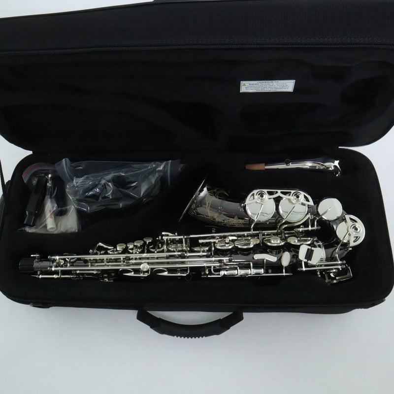 Selmer Model SAS711B Professional Alto Saxophone in Black Nickel Plate MINT CONDITION- for sale at BrassAndWinds.com