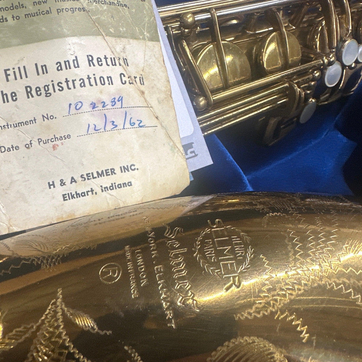 Selmer Paris Mark VI Professional Tenor Saxophone in Original Lacquer