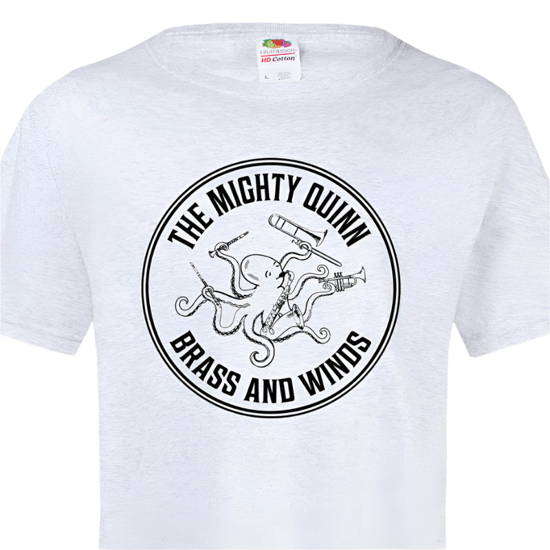 The Mighty Quinn Brass and Winds T-Shirt- for sale at BrassAndWinds.com