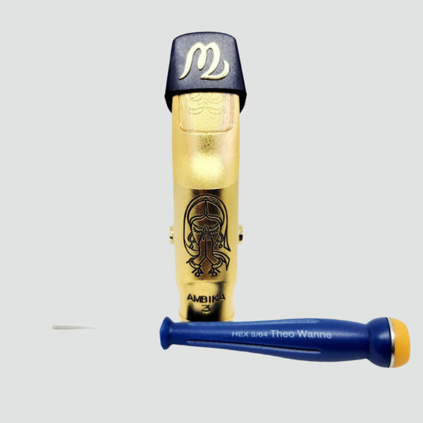 Theo Wanne AMBIKA3 Gold 8 Tenor Saxophone Mouthpiece OPEN BOX- for sale at BrassAndWinds.com