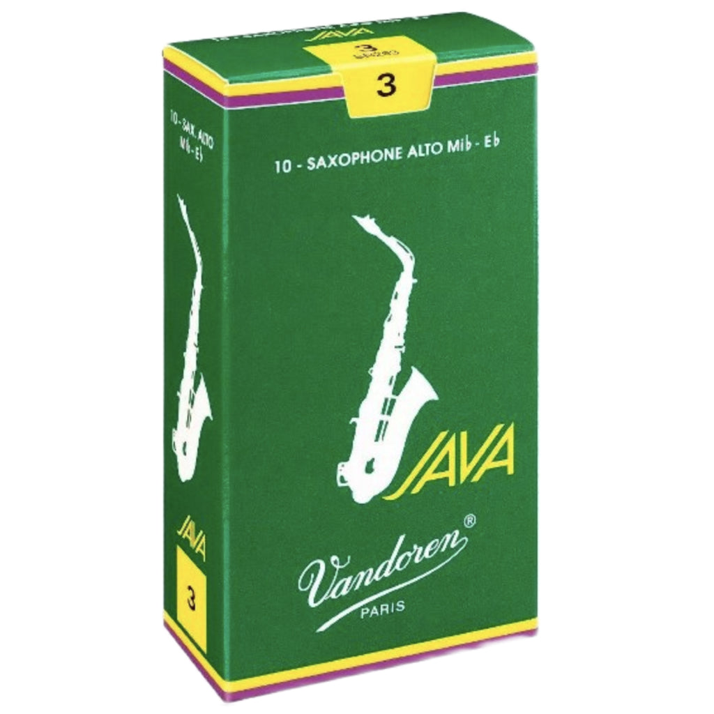 Vandoren SR263 Alto Saxophone JAVA Green Reeds, Strength 3 Box of 10
