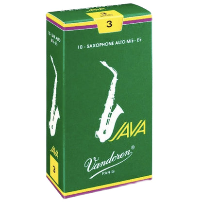 Vandoren SR263 Alto Saxophone JAVA Green Reeds, Strength 3 Box of 10