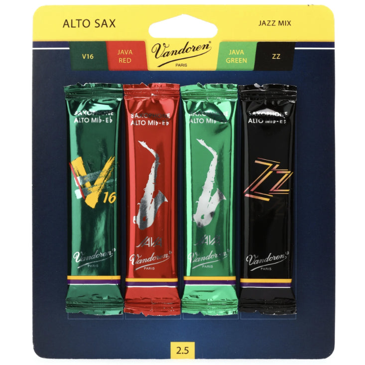 Vandoren SRMIXA25 Alto Saxophone Mix Card, Strength 2.5, Box of 4- for sale at BrassAndWinds.com