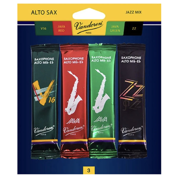 Vandoren Alto Saxophone Jazz Mix Card, Box of 4