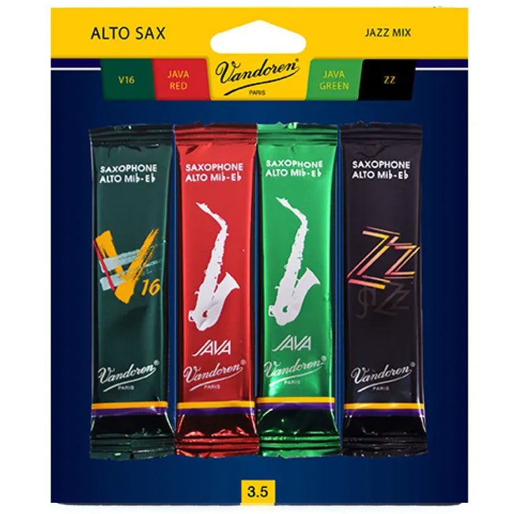 Vandoren SRMIXA35 Alto Saxophone Mix Card, Strength 3.5, Box of 4- for sale at BrassAndWinds.com