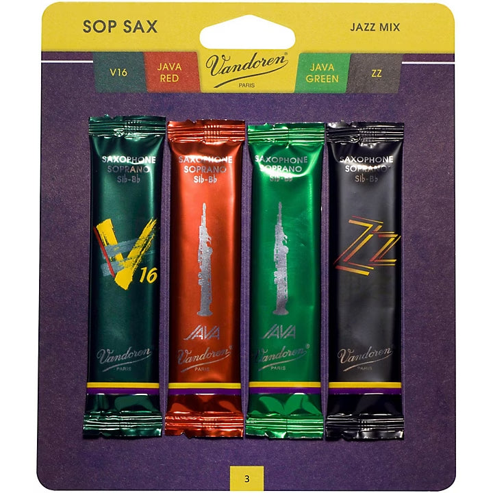 Vandoren SRMIXS3 Soprano Saxophone Mix Card, Strength 3, Box of 4- for sale at BrassAndWinds.com