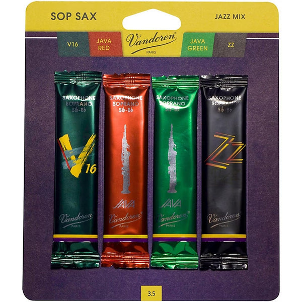 Vandoren SRMIXS35 Soprano Saxophone Mix Card, Strength 3.5, Box of 4- for sale at BrassAndWinds.com