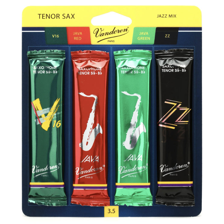 Vandoren SRMIXT35 Tenor Saxophone Mix Card, Strength 3.5, Box of 4- for sale at BrassAndWinds.com
