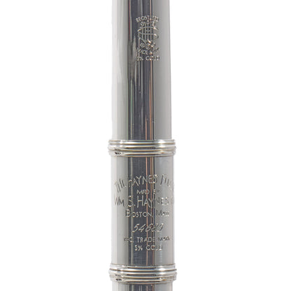 William S. Haynes Handmade 5% Gold Custom Flute with B Foot, Offset G, C# Trill Key