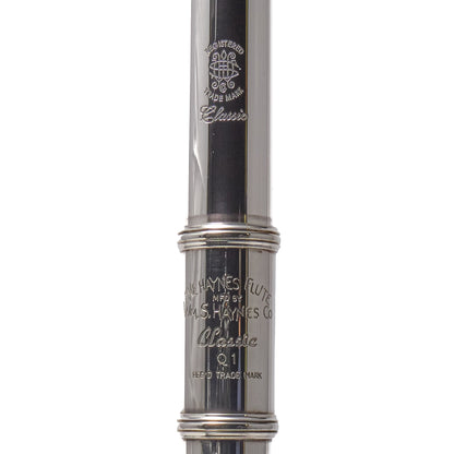 William S. Haynes Model Q1 Flute - B Foot, Open Holes, Offset G