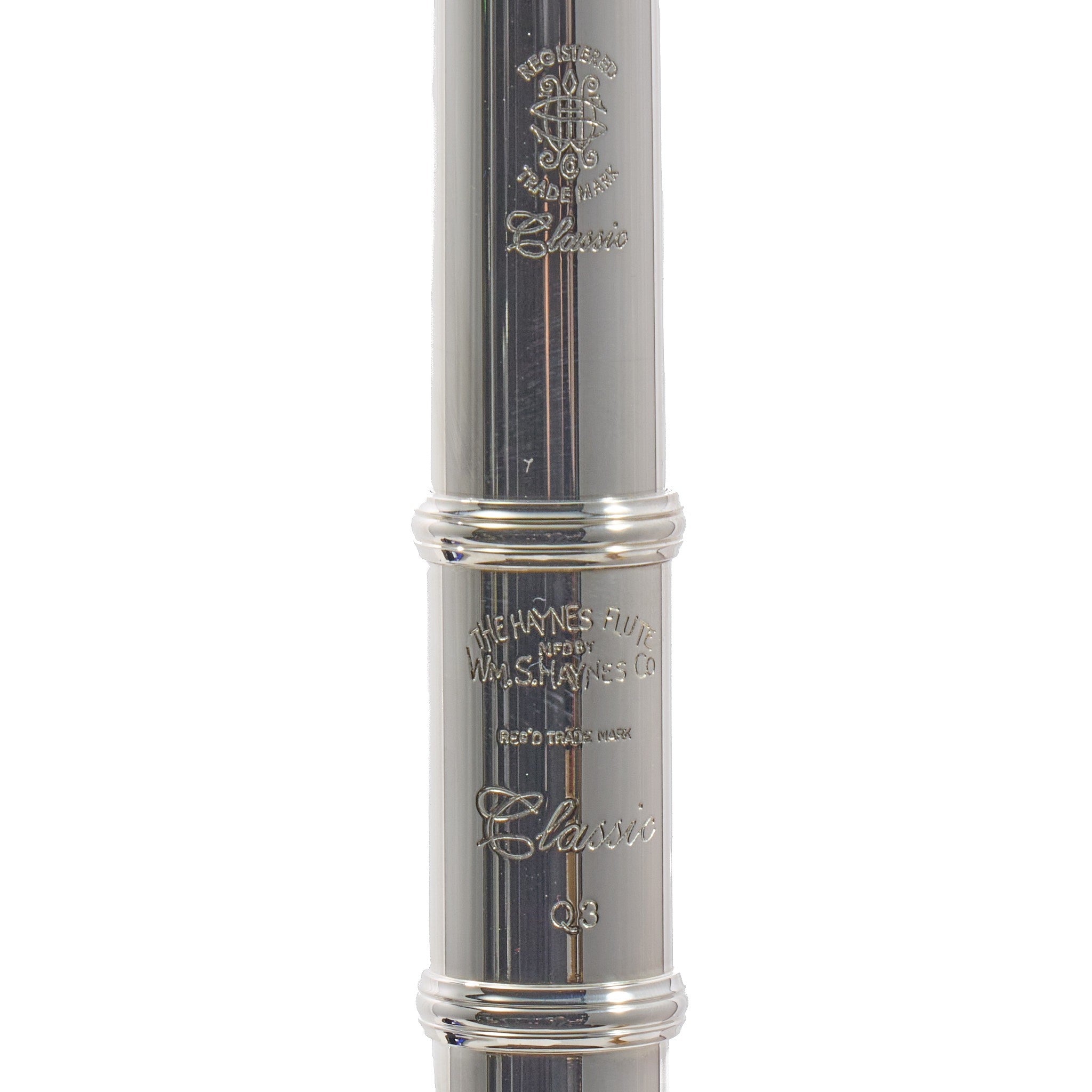 William S. Haynes Model Q3 Flute with B Foot, Open Holes, Inline G