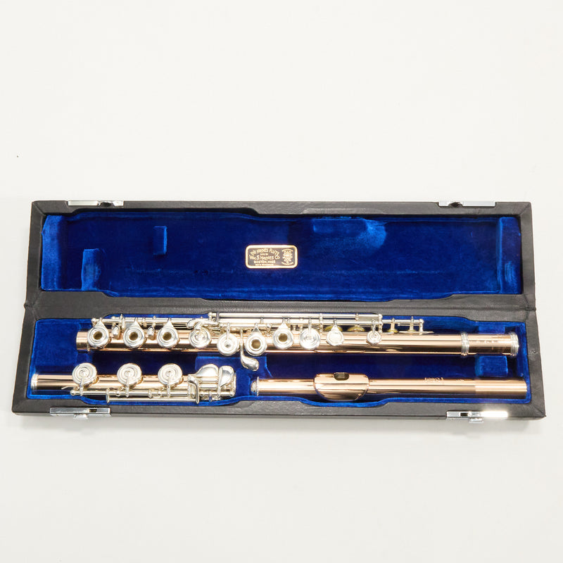 William S. Haynes Q-Fusion 9K Gold Flute with Offset G, B Foot SN 9827 OPEN BOX- for sale at BrassAndWinds.com