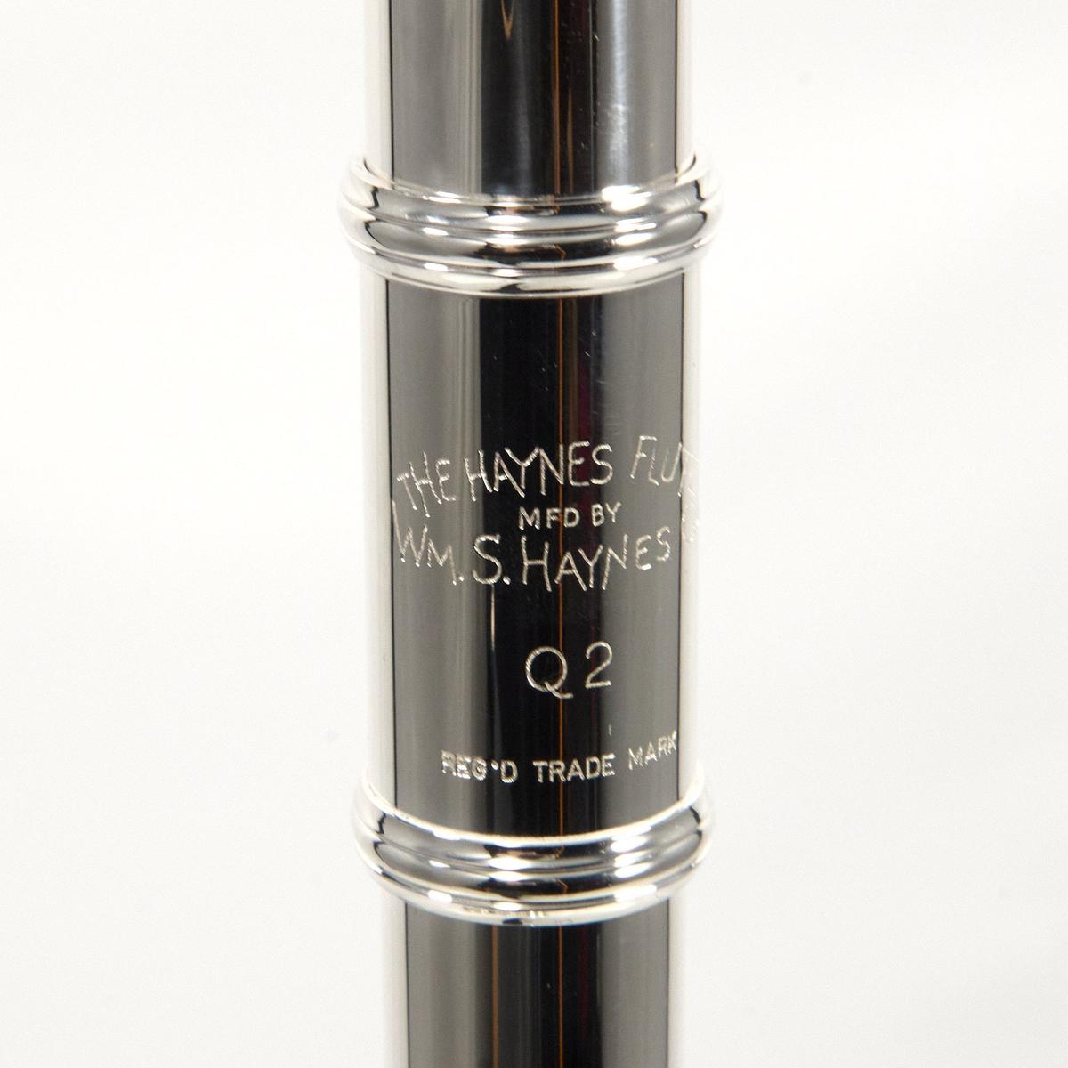 William S. Haynes Q2 OEB 14KR Intermediate Silver Flute with 14K Gold Riser