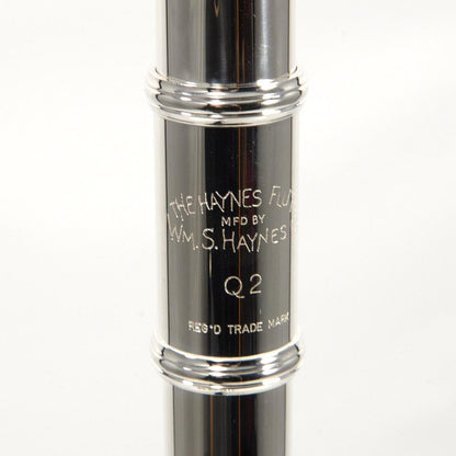 William S. Haynes Q2 OEB 14KR Intermediate Silver Flute with 14K Gold Riser