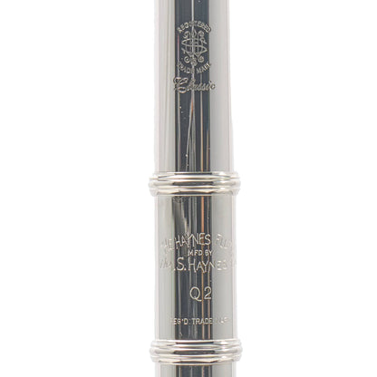 William S. Haynes Q2 Professional Solid Silver Flute with Classic Headjoint