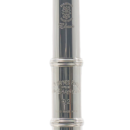 William S. Haynes Q2 Professional Solid Silver Flute with Classic Headjoint SN 6519