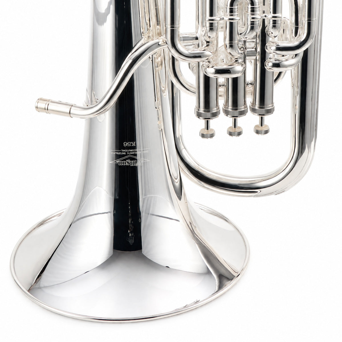 Willson K56S K-Series Bb 4-Valve Compensating Euphonium in Silver Plate