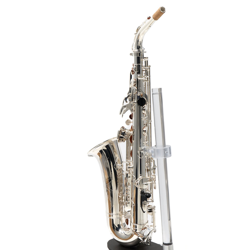 Yamaha Model YAS-480S Intermediate Alto Saxophone in Silver Plate MINT CONDITION- for sale at BrassAndWinds.com