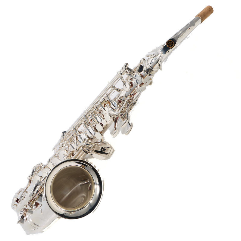 Yamaha Model YAS-480S Intermediate Alto Saxophone in Silver Plate MINT CONDITION- for sale at BrassAndWinds.com
