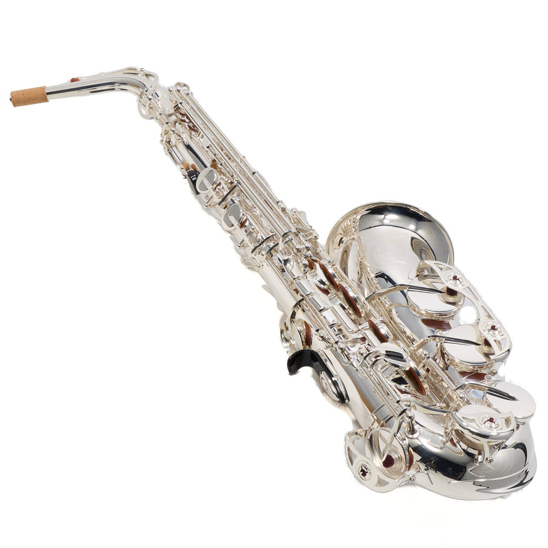 Yamaha Model YAS-480S Intermediate Alto Saxophone in Silver Plate MINT CONDITION- for sale at BrassAndWinds.com