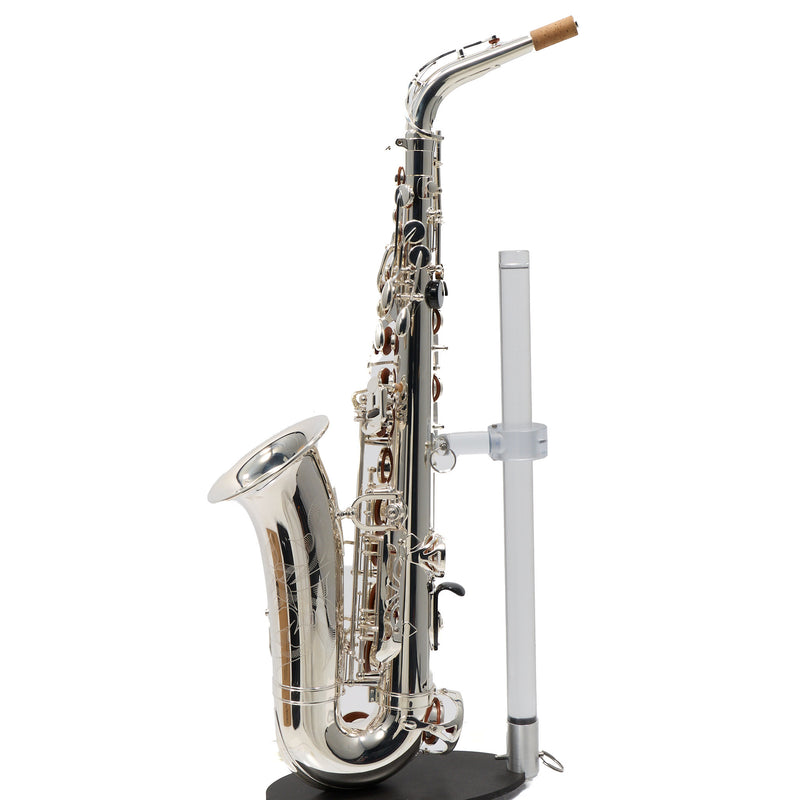 Yamaha Model YAS-480S Intermediate Alto Saxophone in Silver Plate MINT CONDITION- for sale at BrassAndWinds.com