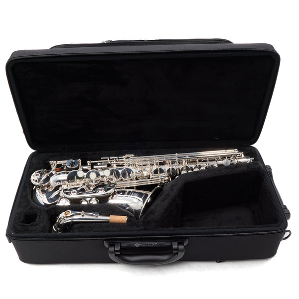 Yamaha Model YAS-480S Intermediate Alto Saxophone in Silver Plate MINT CONDITION- for sale at BrassAndWinds.com