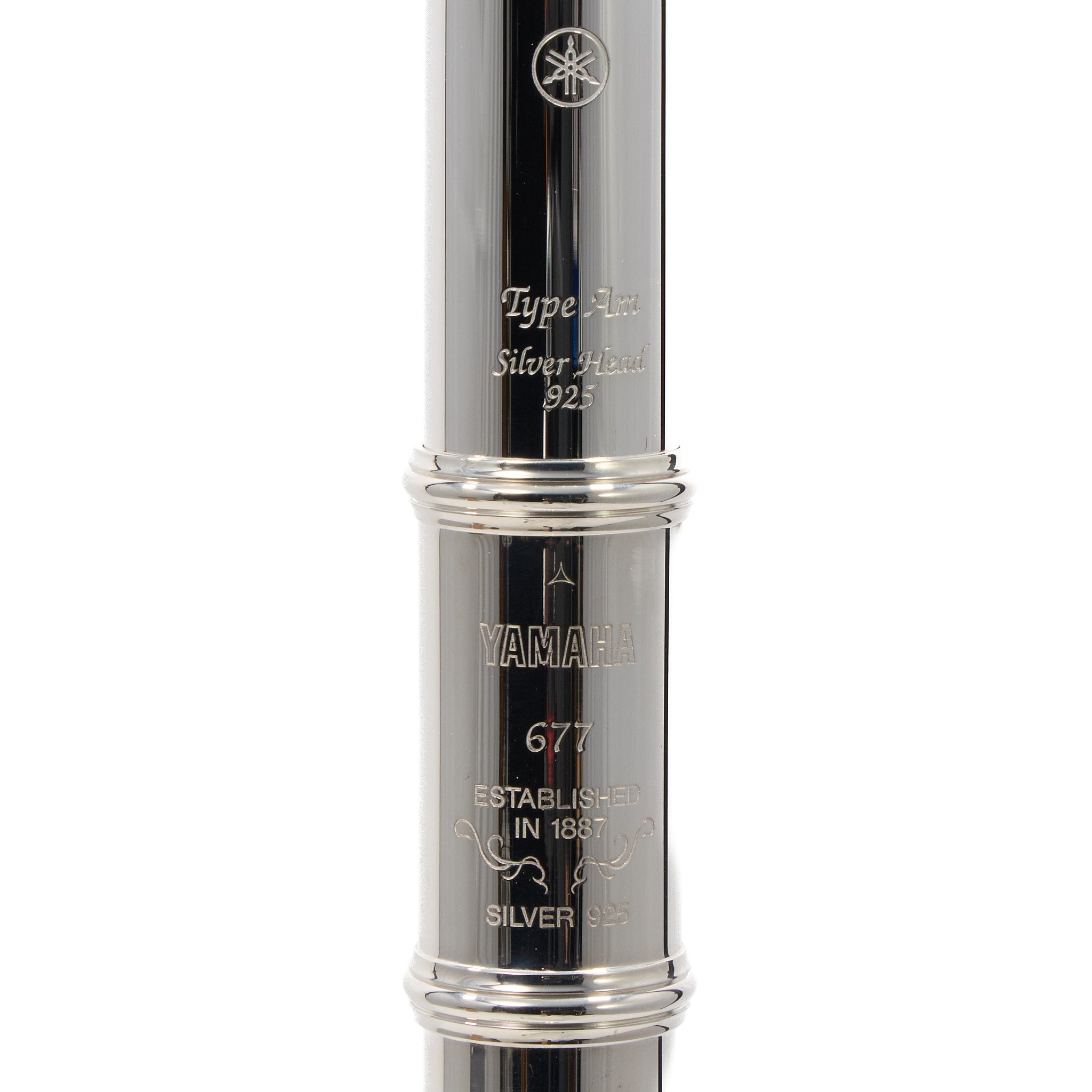 Yamaha Model YFL-677HCT/LPGP Solid Silver Flute with Gold Lip Plate