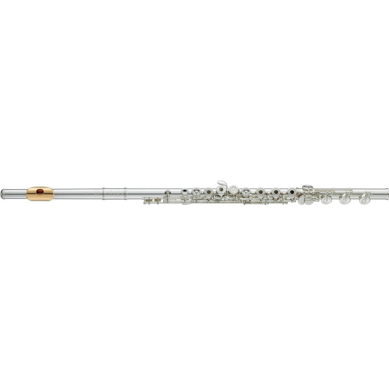 Yamaha Model YFL-677HCT/LPGP Solid Silver Flute with Gold Lip Plate BRAND NEW- for sale at BrassAndWinds.com