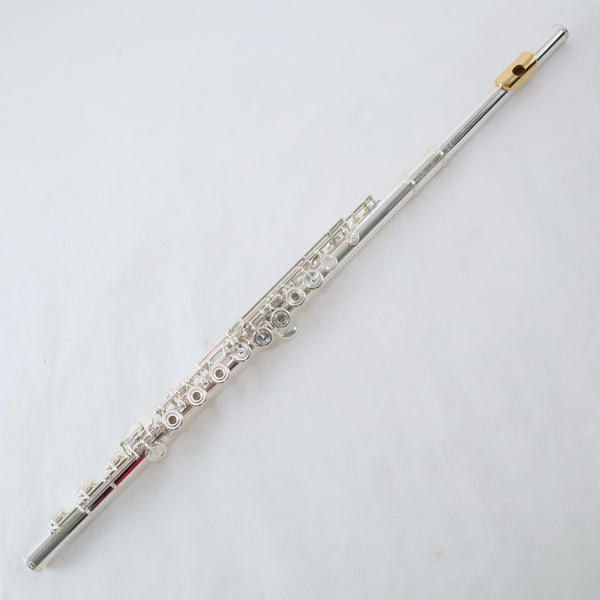 Yamaha Model YFL-677HCT/LPGP Solid Silver Flute with Gold Lip Plate MINT CONDITION- for sale at BrassAndWinds.com