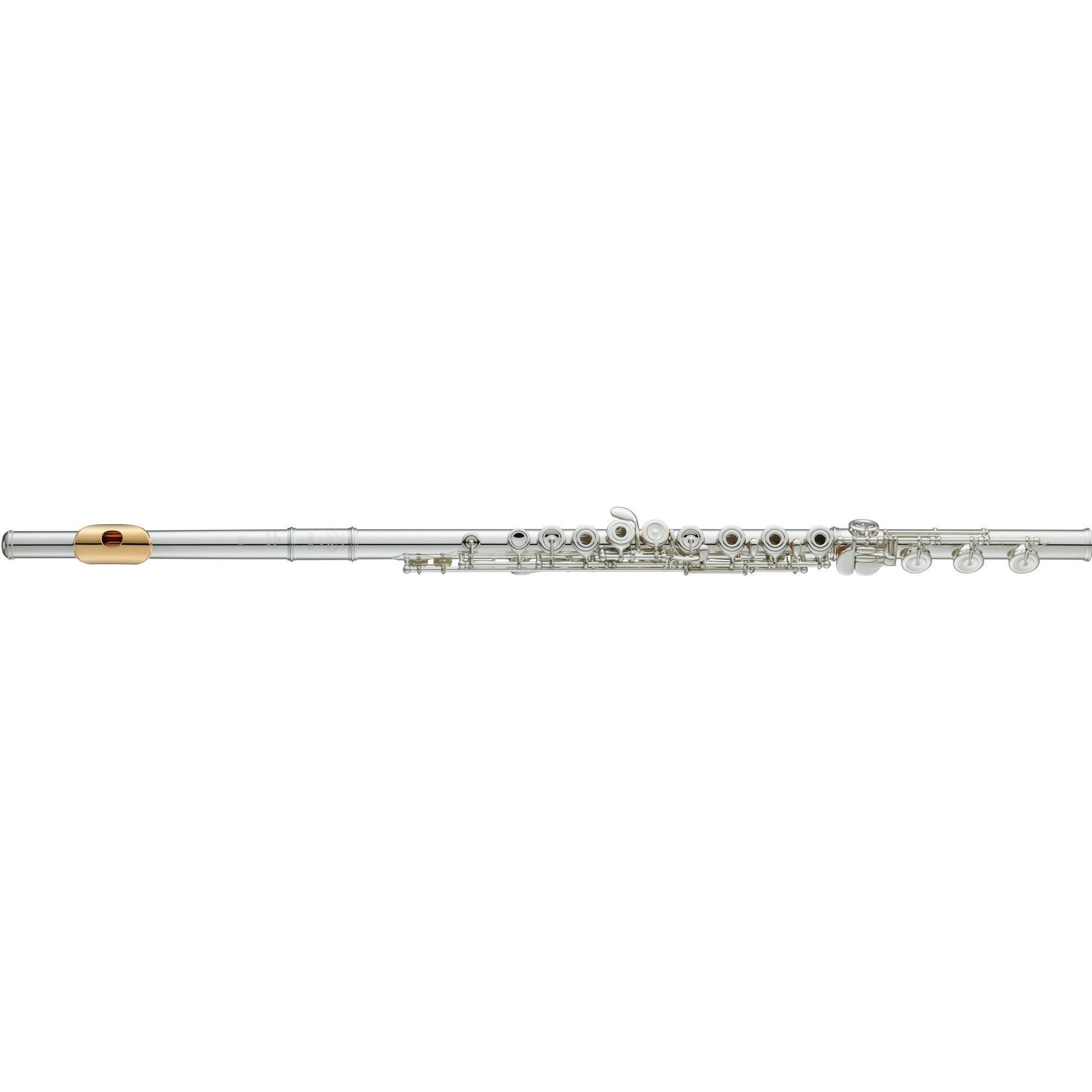 Yamaha Model YFL-677HCT/LPGP Solid Silver Flute with Gold Lip Plate