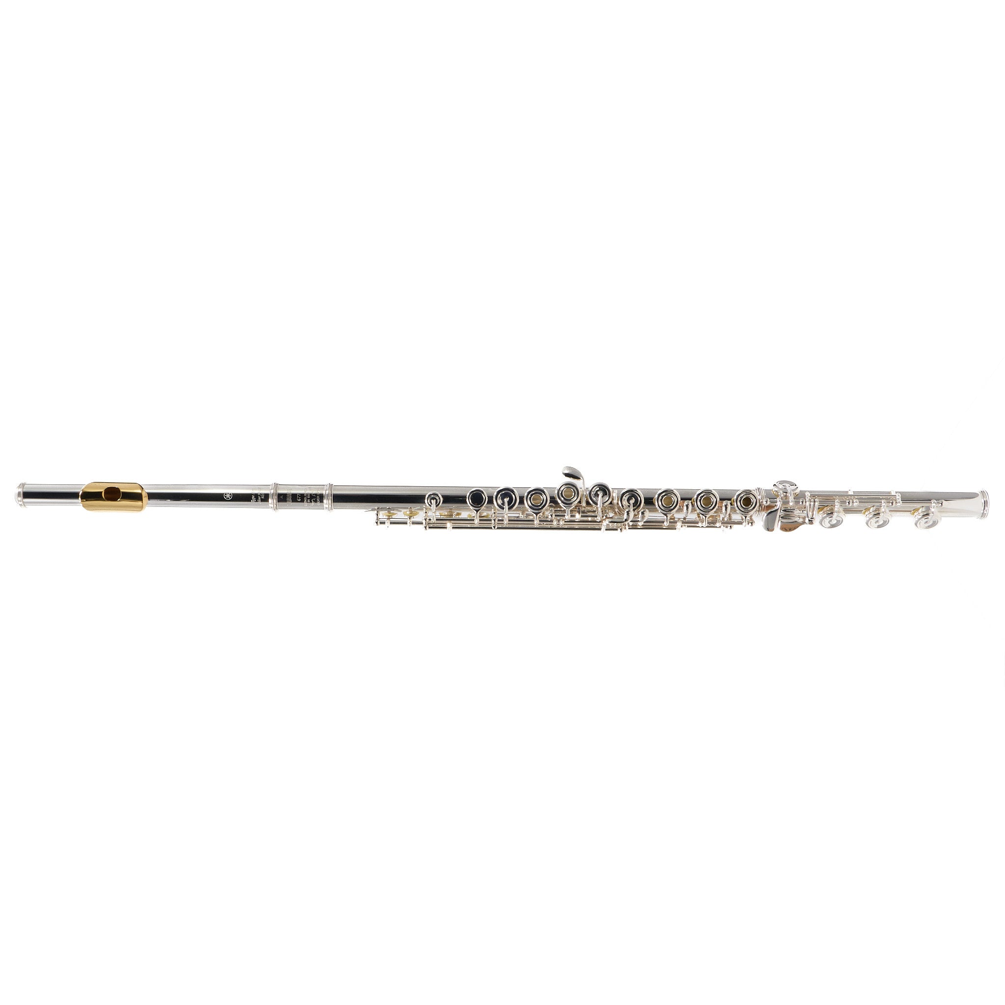 Yamaha YFL-677HCT/LPGP Solid Silver Flute with Gold Lip Plate