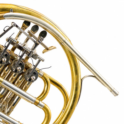 Yamaha YHR-871DU F/Bb Professional French Horn in Unlacquered Brass