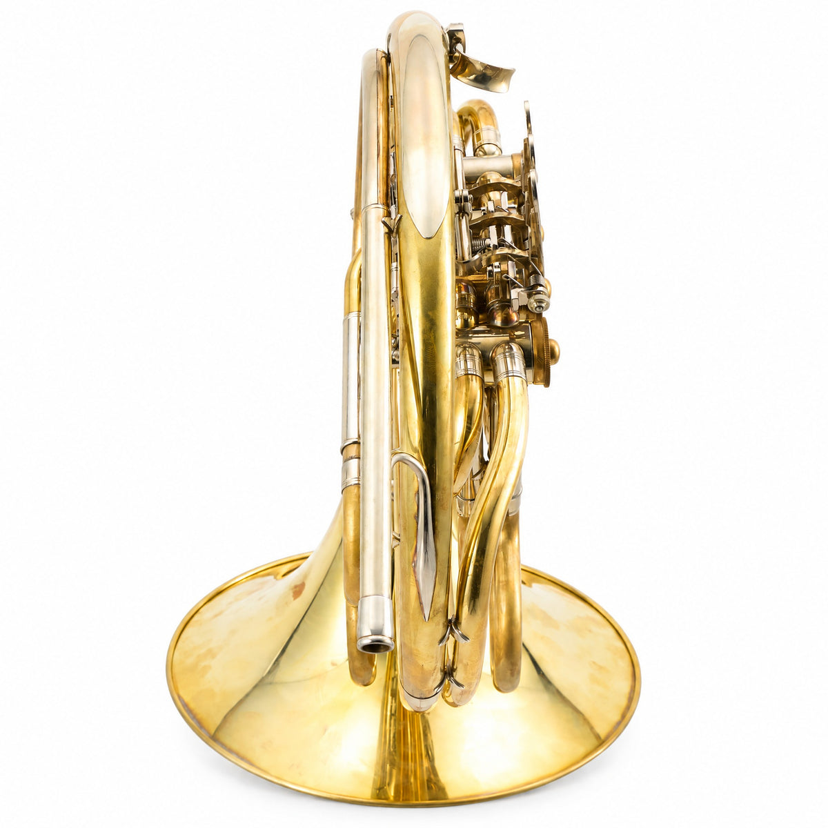 Yamaha YHR-871DU F/Bb Professional French Horn in Unlacquered Brass