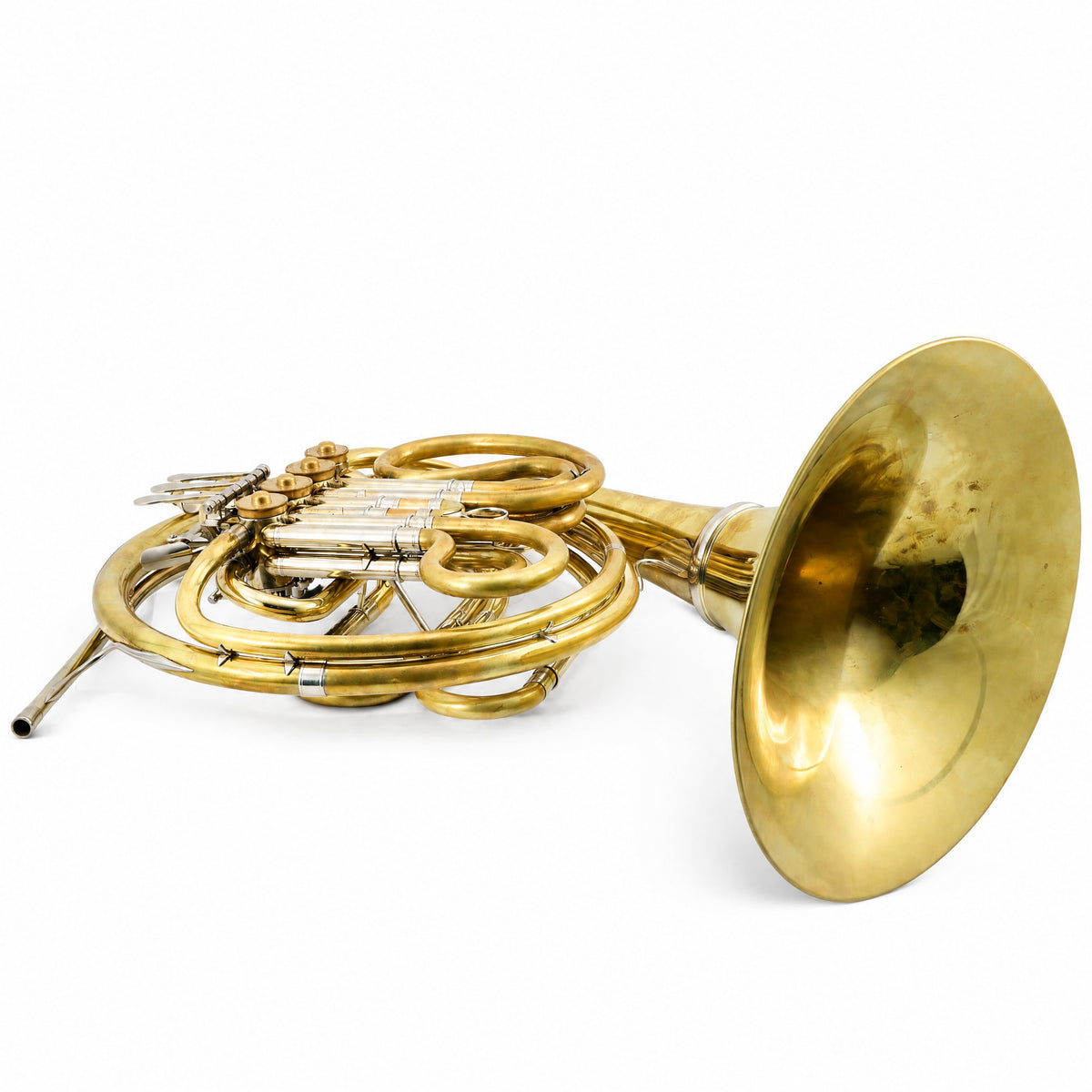 Yamaha YHR-871DU F/Bb Professional French Horn in Unlacquered Brass