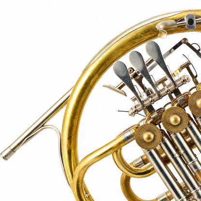 Yamaha YHR-871DU F/Bb Professional French Horn in Unlacquered Brass