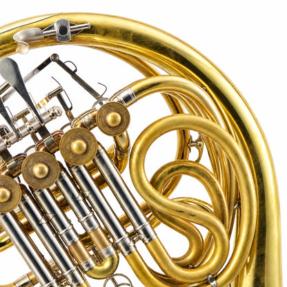Yamaha YHR-871DU F/Bb Professional French Horn in Unlacquered Brass