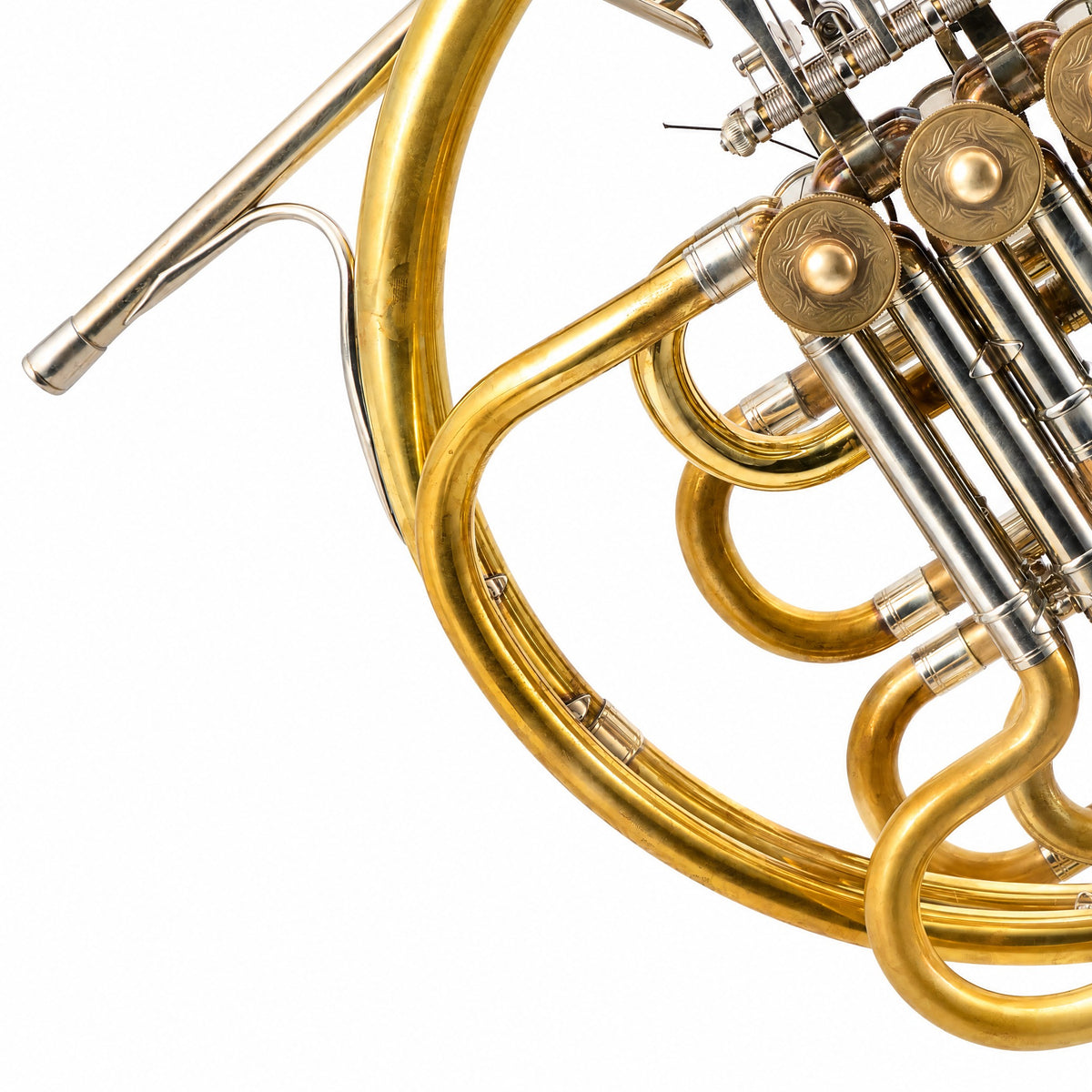 Yamaha YHR-871DU F/Bb Professional French Horn in Unlacquered Brass