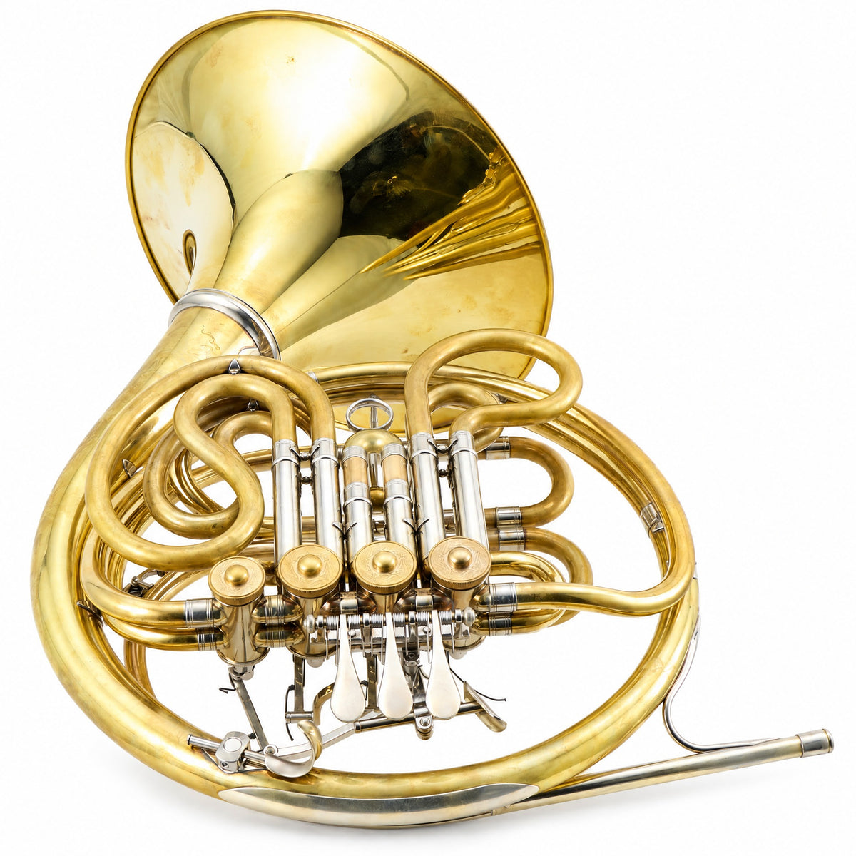 Yamaha YHR-871DU F/Bb Professional French Horn in Unlacquered Brass