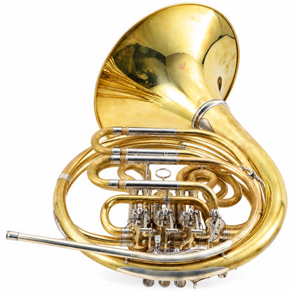 Yamaha YHR-871DU F/Bb Professional French Horn in Unlacquered Brass