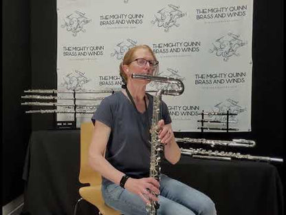 Jupiter JBF1100E Vertical Bass Flute in Silver Plate