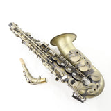 Antigua Winds Model AS4248AQ 'Powerbell' Alto Saxophone in Antique Brass Finish BRAND NEW- for sale at BrassAndWinds.com