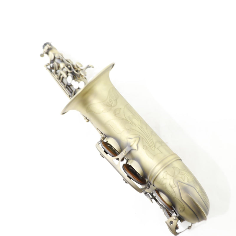 Antigua Winds Model AS4248AQ 'Powerbell' Alto Saxophone in Antique Brass Finish BRAND NEW- for sale at BrassAndWinds.com