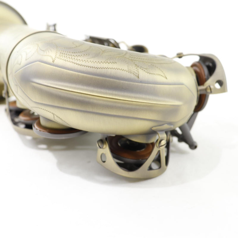 Antigua Winds Model AS4248AQ 'Powerbell' Alto Saxophone in Antique Brass Finish BRAND NEW- for sale at BrassAndWinds.com